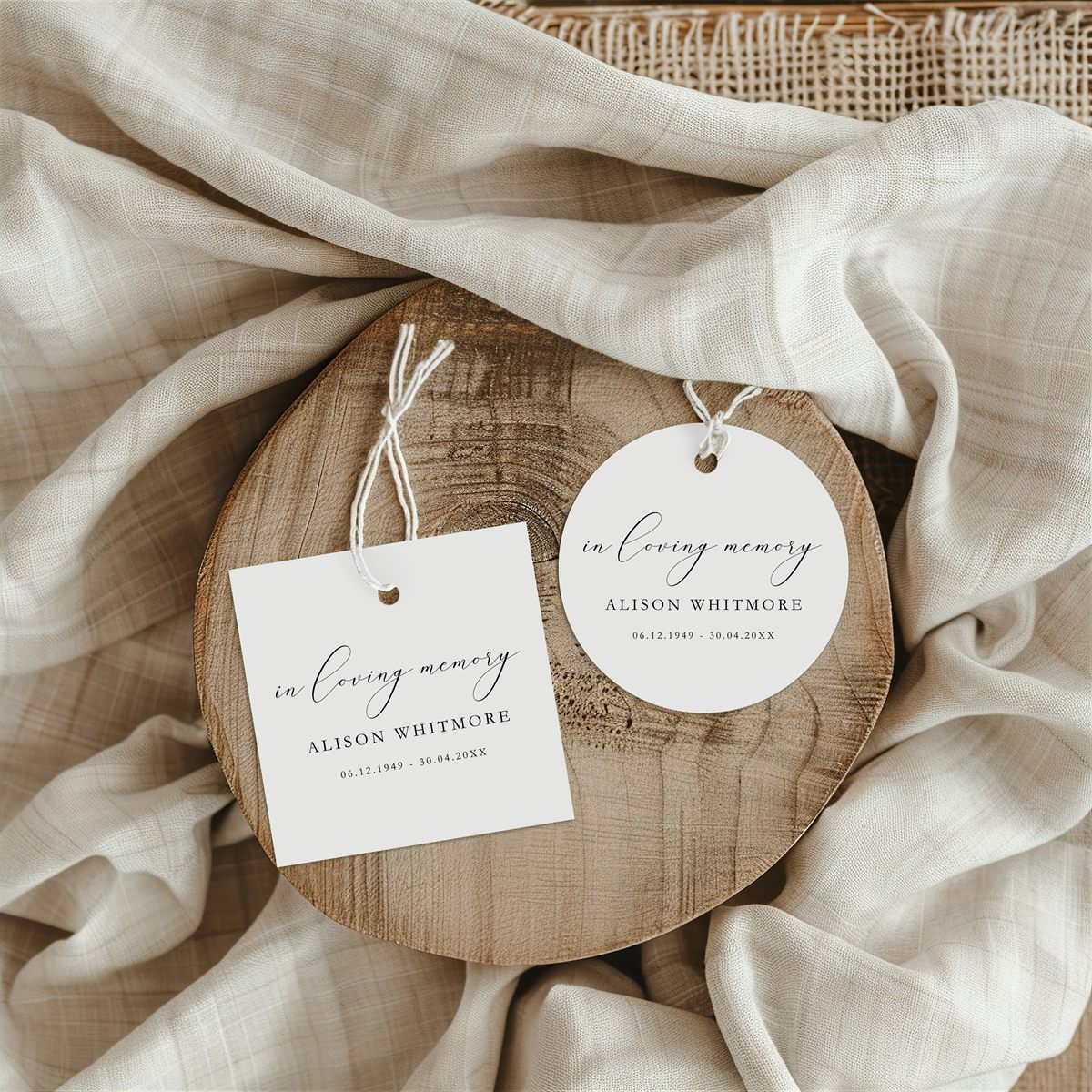 In Loving Memory Favor Tag — alternate color variant
