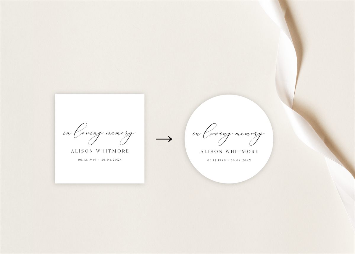 In Loving Memory Favor Tag — second design layout