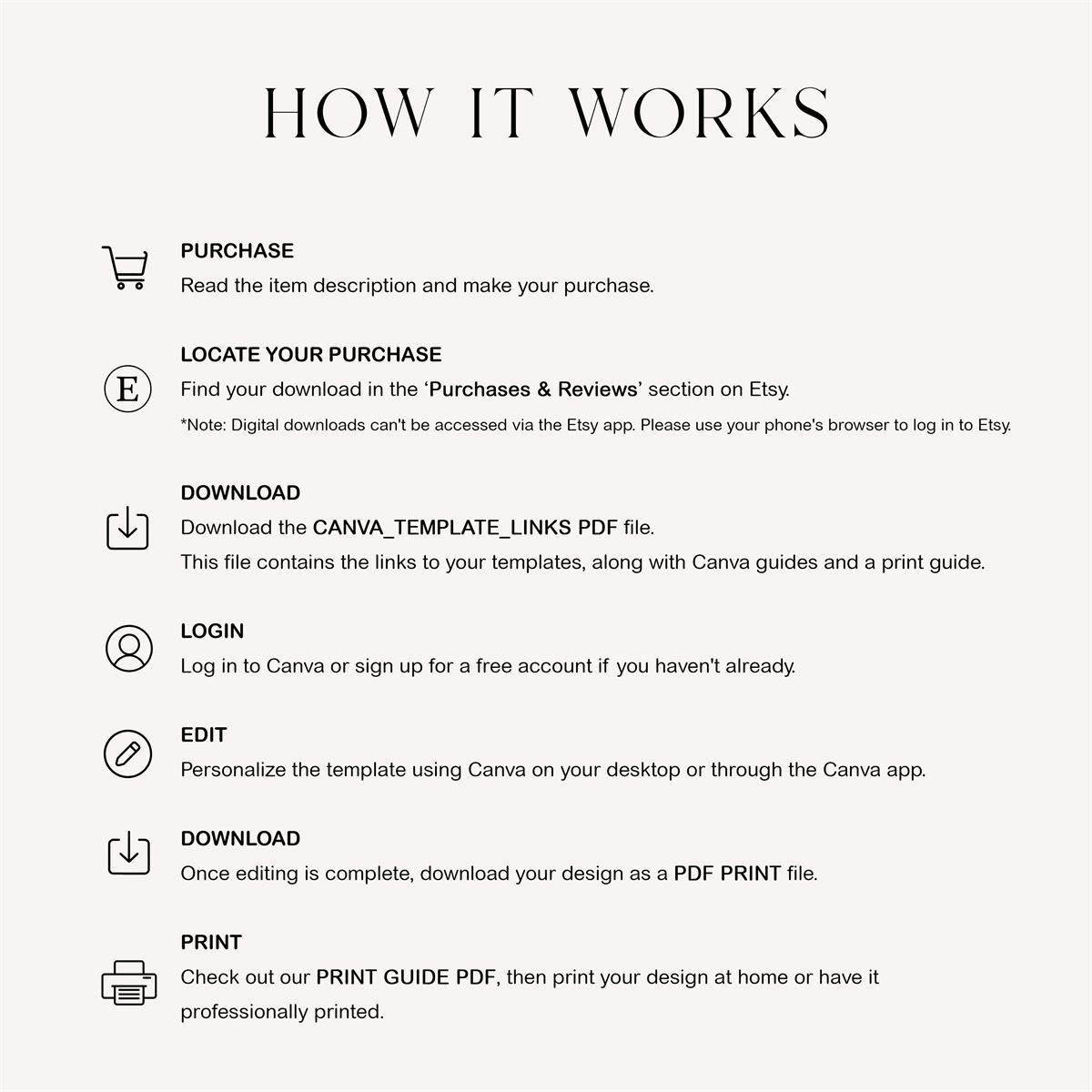 Editable Funeral Bundle — color and font customization preview